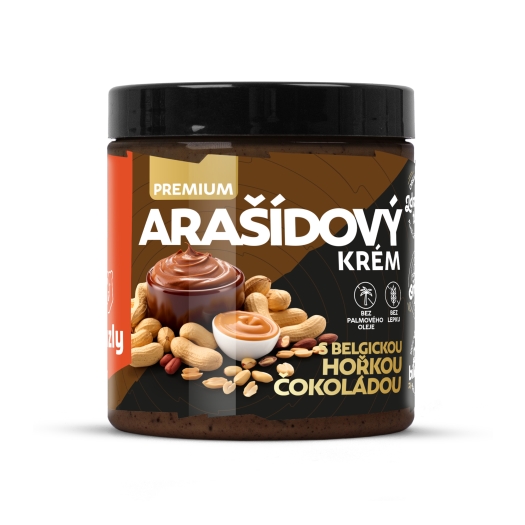 Arašidový krém s belgickou horkou čokoládou premium